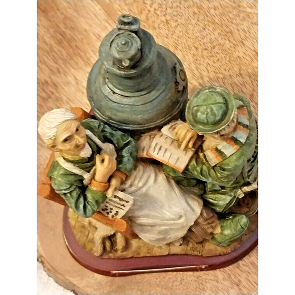 Vintage Marlo Collection~2 Gentlemen Reading Stove with Sleeping Dog - Picture 9 of 9